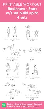 Beginners Start W 1 Set Build Up To 4 Sets Beginner Workout At Home Beginner Workout Workout For Beginners