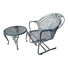 The most common outdoor chair table material is cotton. 20th Century Russell Woodard Bouncy Chair Side Table On Chairish Com Chair Side Table Outdoor Chairs Chair