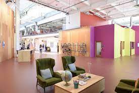 Here S A First Look Inside Facebook S New Frank Gehry Designed Office Office Design Corporate Office Design Interior Design Office Space