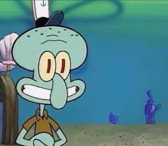 Reactions On Twitter Squidward Smiling Hands Together Genuinely Happy Spongebob