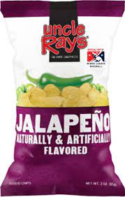 Kjop Uncle Rays Potato Chips Jalapeno 120g Hos Coopers Candy Godteri Pa Nettet Potetgull Jalapeno Snacks