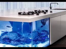 The Ocean Kitchen A Giant Aquarium Kitchen Island Youtube