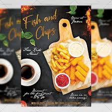 Free psd mockups templates for packaging magazine, book, stationery, apparel, device, mobile, editorial, packaging, business cards, ipad, macbook, glassware. Fish And Chips Flyer Food A5 Template Exclsiveflyer Free And Premium Psd Templates