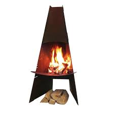 An ethanol fireplace in casing with front fire view provides elegance and warmth to spaces of all kinds. Aduro Danish Cortensteel Outdoor Wood Burning Fireplace