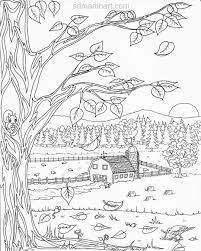Autumn Farm Coloring Page Farm Coloring Pages Coloring Pages Fall Leaves Coloring Pages