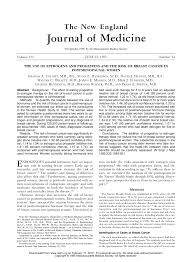 To put the risk into numbers, if 10,000 women took ept for a year, it would result in up to about 8 more cases of breast cancer per year than if they had not taken hormone therapy (ht). Pdf The Use Of Estrogens And Progestins And The Risk Of Breast Cancer In Postmenopausal Women