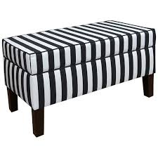 Christopher knight, ashley furniture, furniture of america Canopy Stripe Black And White Storage Bench 4k963 Lamps Plus