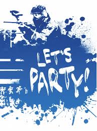 Paintball birthday party invitation blue red and green | etsy. Best Kids Birthday Party Paintball Central