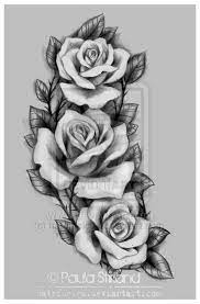 This rose tattoo on a man's arm features four intricately detailed pink roses with green leaves scattered throughout. Roses For Amber By Hatefueled On Deviantart Rose Drawing Tattoo Tattoos Rose Tattoos