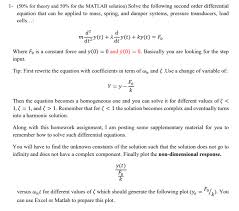 1 50 For Theory And 50 For The Matlab Solution Chegg Com
