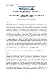 Perkataan kv + kv (1) cg zarina padankan. Pdf The Phonology Of Words With Monosyllabic Stems In Malay Fonologi Perkataan Yang Berkata Akar Satu Suku Kata Dalam Bahasa Melayu Zaharani Ahmad Academia Edu