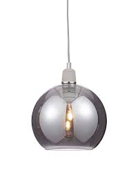 Ida Smoke Ball Pendant Light H120cm 30cm X W25cm Grey Glass Ball Pendant Ball Pendant Lighting Glass Shade Pendant Light