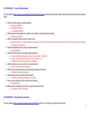 Why do the plates of the earth move? Plate Tectonic Webquest Ap Environmental Science Plate Tectonics Web Quest Part 1 Types Of Plate Boundaries There Are 3 Types Of Plate Boundaries And Course Hero