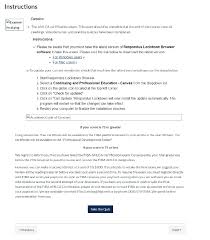 Work on an assignment with lockdown browser. 2