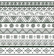 Tribal Striped Hand Drawn Seamless Pattern Vector Art Download Pattern Art Pattern Drawing Mandala Design Art