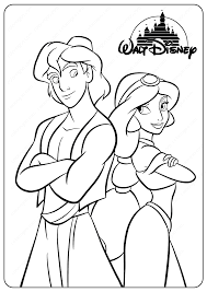 All free coloring page pdf download for kids click here pdf coloring book. Disney Princess Coloring Pages Jasmine And Aladdin Novocom Top