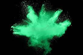 Green Color Powder Explosion Cloud Isolated On Black Background Stock Image Color Powder Black Backgrounds Dark Green Wallpaper