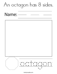 • perfect for young learners, octaland 4d+ colour me! An Octagon Has 8 Sides Coloring Page Twisty Noodle