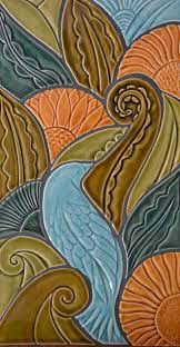 Stunning Handmade Tile Would Really Like To Know Who The Artist Is Handmade Ceramic Tiles Art Nouveau Tiles Tile Art