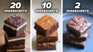 20 Ingredient Vs 10 Ingredient Vs 2 Ingredient Brownie Tasty Youtube Tasty Brownie Recipe Brownies Recipe Easy Tasty