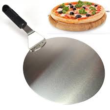 Stainless Steel Pizza Lifter Flipper Paddle Peel Spatula Stone Tray Pan Kitchen Bakeware Helper Kitchen Crafts Pizza Spatula Cake Lifter