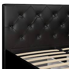 Same bed in white is selling for $455. Dhp Dakota Upholstered Faux Leather Platform Bed With Storage Drawers Full Size Black Pricepulse