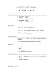 Bab.la is not responsible for their content. 4teachers Beispiel Lebenslauf Sample Cv