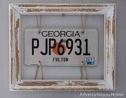 License Plate Frame Hack License Plate Decor Old License Plates License Plate Crafts