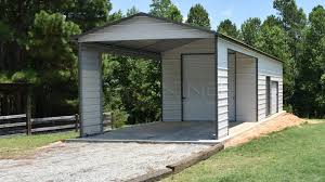 A basic carport requires six posts, one at each corner of the rectangle, and two more at the middle positions along the 16 foot (4.9 m) length. 18x35x10 Metal Garage With Carport