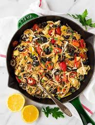 Get our best pasta and noodle recipes, including lasagna, scampi, manicotti, and spaghetti. Mediterranean Pasta Fast Healthy Pasta Recipe