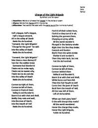 First published in maud (1855), the poem tells the story of the failed charge of the british cavalry in the battle of balaclava in october 1854. Label Poem Stanza Worksheets Teaching Resources Tpt