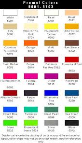 Premo Sculpey Color Chart Polymer Clay Polymer Clay