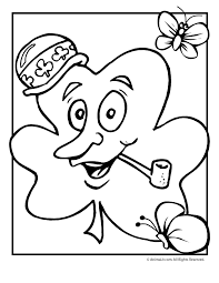 Patrick day dates to ireland and the feast of st. St Patrick S Day Coloring Page Butterflies Woo Jr Kids Activities