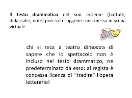 Il Testo Teatrale Ppt Video Online Scaricare