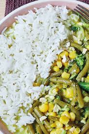 Curry De Haricots Verts Au Mais Recette Haricot Vert Recette Vegetarienne Rapide Recette Rapide Soir