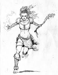 Fantasy anime elf coloring pages. Elf Druid Girl By Rubusthebarbarian On Deviantart Witch Coloring Pages Elf Druid Steampunk Coloring