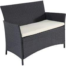 Polyrattan ist eine sehr stabile, gleichmäßig gewickelte kunststofffaser, die extra für. Polyrattan Geflecht 2 Sitzer Bank Schwarz Kaufen Bei Obi