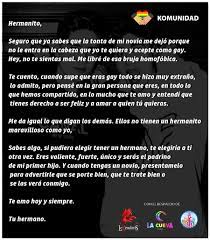 Komunidad Carta A Mi Hermano Gay Carlos Decidio Salir Facebook