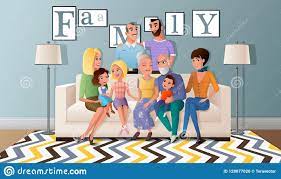 Pin By Gurpreet Singh On Art Cartoon Vector Big Family Home Cartoon