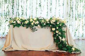 Bridal Table Arrangement Wedding Backyard Reception Bridal Table Wedding Reception Backdrop