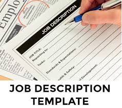 Easy To Use Job Description Template