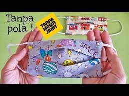 Masker Kain Masker Anak Mudah Tanpa Pola Dan Mesin Jahit Masker Kain Tali Karet Youtube Jahit Pola Kain