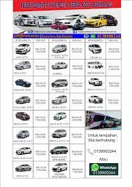 Sewaan kenderaan pandu sendiri, sewaan kenderaan dengan pemandu, sewaan van catar, sewaan van persiaran Kereta Sewa Kota Kinabalu Murah Ust Sabri 0138900244 Kereta Sewa Bejet Sabah