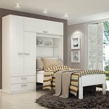 Cama De Solteiro Com Guarda Roupa Guarda Roupa Solteiro Com Cama Solteiro Cecilia Cimol Branco Guarda Roupa Solteiro Guarda Roupa Com Cama Design De Quarto Pequeno