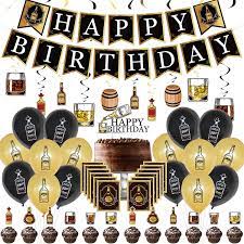 Throw a backyard beer tasting bash. Promotional Items Whiskey Birthday Decorations Beer Mug Whisky Birthday Party Supplies With Happy Birthday Banner Whisky Balloon Decorations For Cheers And Beers Themed Birthday Party Online Shop Gssf Com Kw