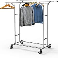 Arrives by mon, jun 7. Buying Guide Udear Garment Rack Freestanding Hanger Double Rods Multi Fun