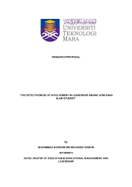 03 5526 3000 / 03 5526 3400 | faks: Research Proposal