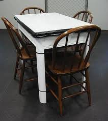 retro style porcelain top kitchen table