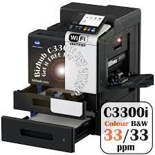Page 14 also contains the download page of printer drivers are supplied with this machine: Get Free Konica Minolta Bizhub C3300i Pay For Copies Only