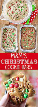 M M S Christmas Cookie Bars Recipe Christmas Cookie Bars Holiday Desserts Holiday Baking